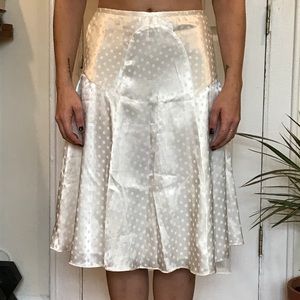White Satin Polka Dot Skirt